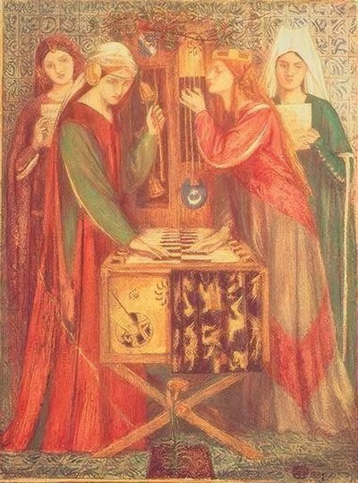 Die blaue Kammer von Dante Gabriel Charles Rossetti